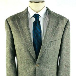 Polo University Club Ralph Lauren Mens 42R Gray Herringbone 2-Button Sport Coat